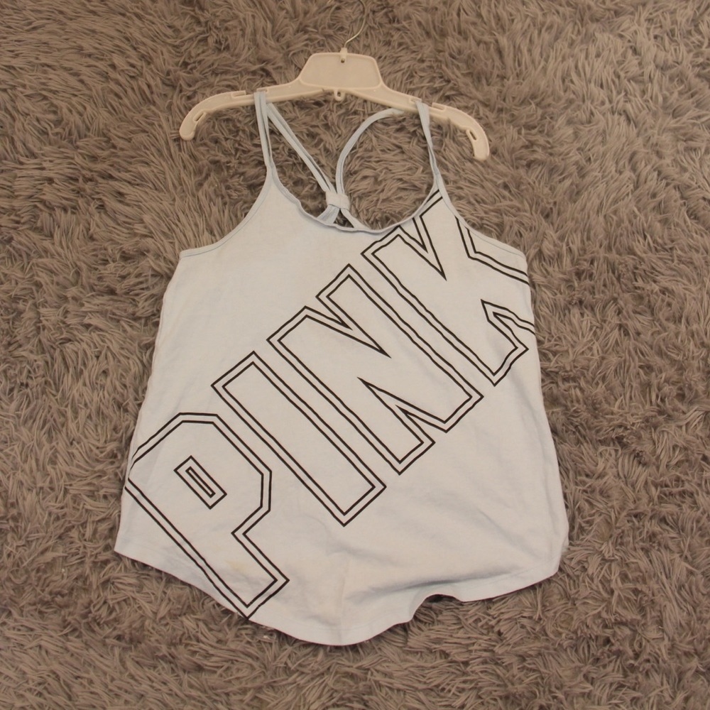 PINK light blue tank size xs